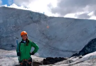 Ice climbing in Iceland