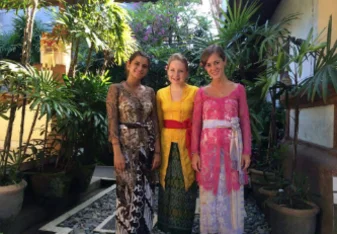 In local dresses