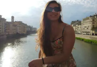 A young girl posing for a picture.
