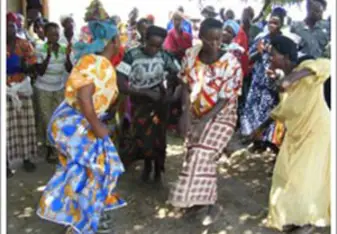 Ugandan women dancing