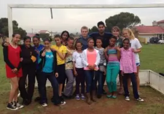 A group of girls Louis had in coaching