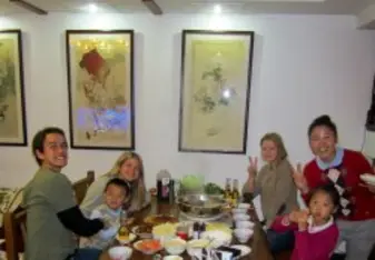 Enjoying a Chinese-Swedish meal
