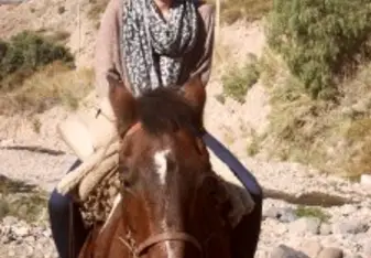 Horseback riding in the Mendoza mountains