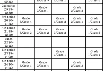Nanette's schedule