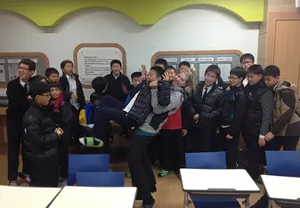 Nanette with her students