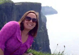 woman at cliffs in ireland