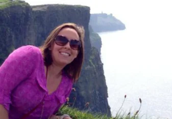 woman at cliffs in ireland