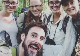 selfie with students