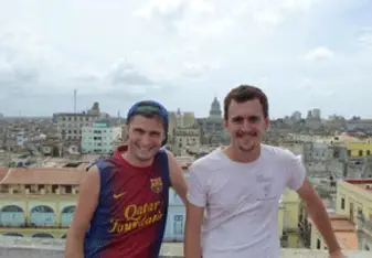 My mate Kelan and I on top the Camara Oscura Building in Havana Vieja