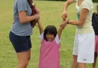 playing with girl