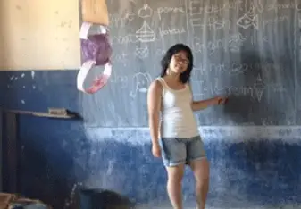 Me teaching the alphabet