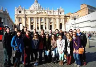 people posing in rome