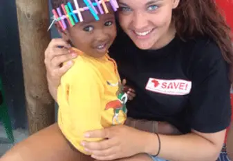 Made necklaces with the kids and this boy wore it on his head!
