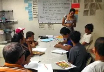 Anna teaching ESL