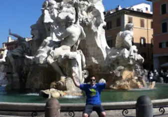 Volunteer Daniel exploring Rome
