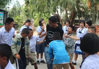 playing outside