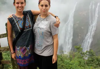 Bridgid and I at Jog Falls during orientation week.