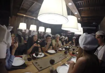 People in a restaurant