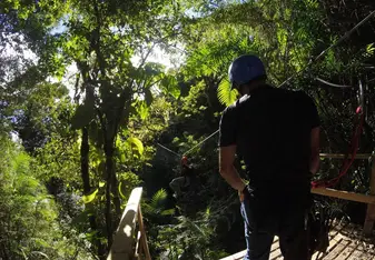 Zip lining in Barva