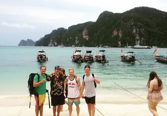 Our recent trip to Phuket, Krabi, and in the photo is us enjoying the beaches on Phi Phi Islands, certainly one of the most beautiful places i have seen.
