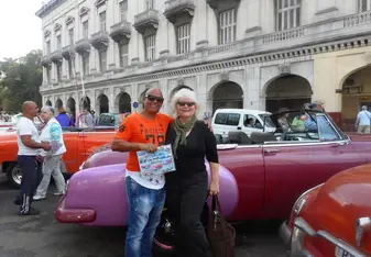 Talking in Spanish to the drivers was fun, they love to show off their cars.