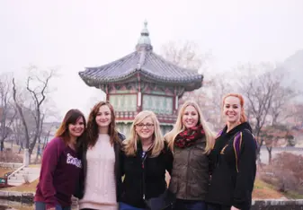 English teachers in South Korea at the Gyeongbokgung Palace