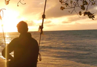 GapForce Volunteer relaxing by the beach in Fiji
