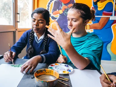 Childcare volunteer in India with IVHQ