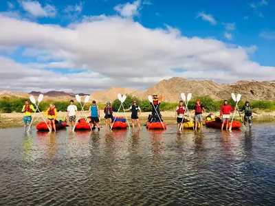 Warriors take on the Orange River in a river rafting adventure