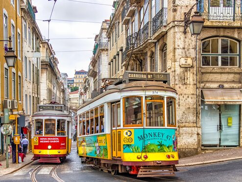 Train in Lisbon, Portugal