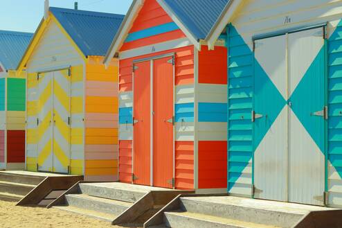 Brighton bath houses in Australia