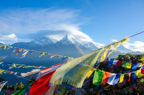 Flags in Nepal