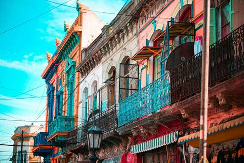 Colorful architecture in Buenos Aires, Argentina