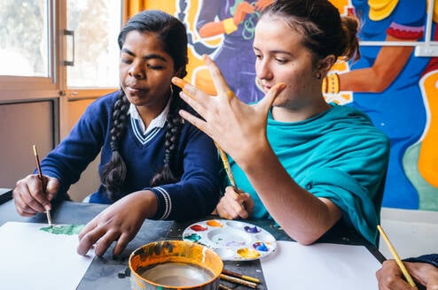 Childcare volunteer in India with IVHQ