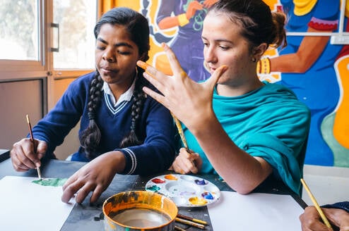 Childcare volunteer in India with IVHQ