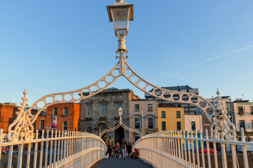 Ha'penny Bridge in Dublin Ireland