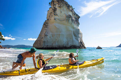 Hahei & Cathedral Cove: Relax into beach life at and explore the paradise of Cathedral Cove, only accessible on foot or by water.