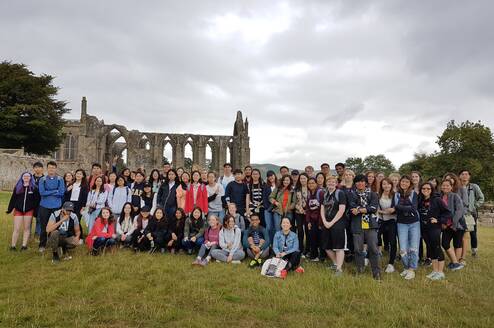 LISS students at Bolton Abbey in the Yorkshire Dales