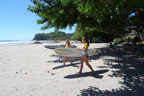 spanish and surfing samara beach costa rica