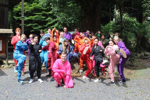 World Campus - Japan Participants in Ninja Training