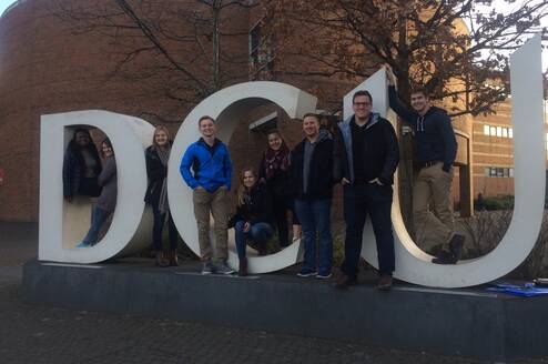 A group of IES Abroad Dublin City University students