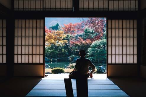 View of Japanese Garden from Tatami Room