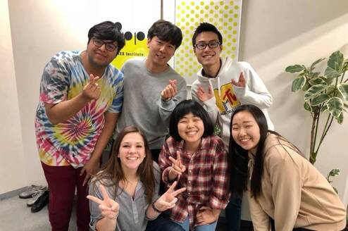 Team of interns from Japan, Korea, Mexico, Thailand, and USA