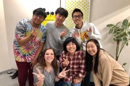 Team of interns from Japan, Korea, Mexico, Thailand, and USA