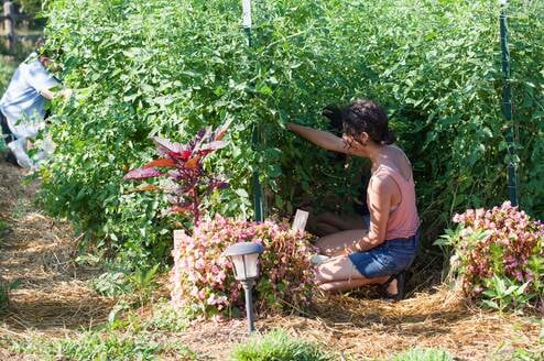 Girl in garden