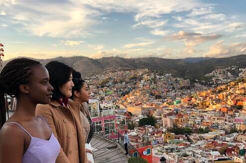 Looking at the beautiful view of Guanajuato 