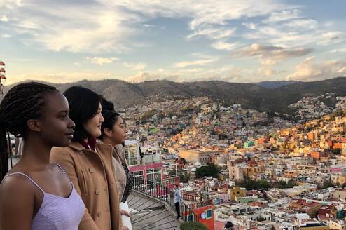 Looking at the beautiful view of Guanajuato 