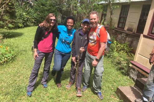 Volunteers at accommodation home in Jamaica
