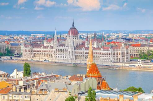 Aerial view of Budapest