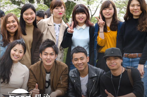 Hanami Festivities with our Meiji Students